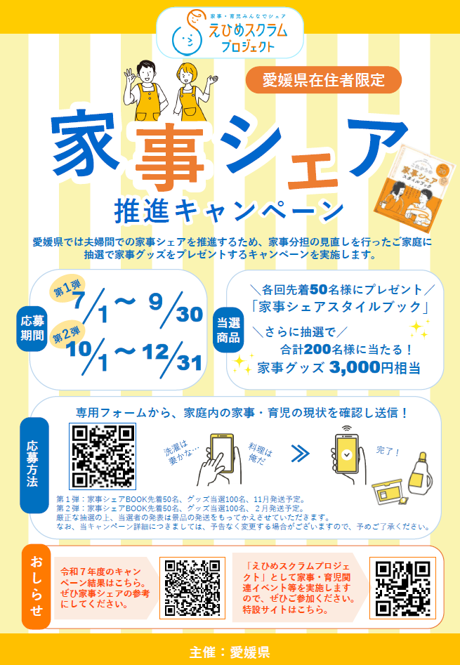 R8家事シェア推進キャンペーン（チラシ）
